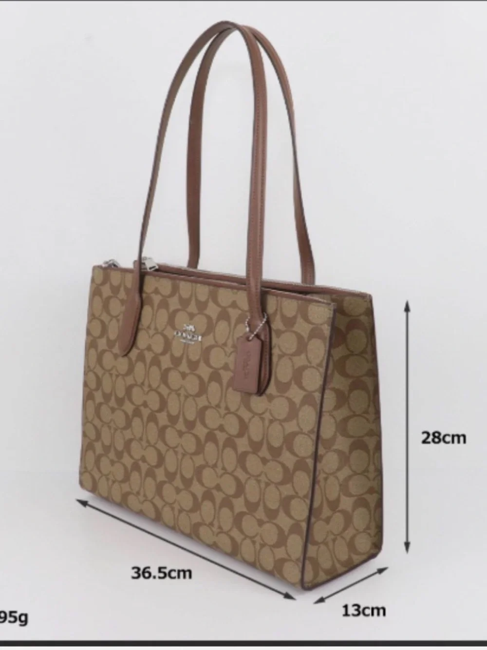 Coach NINA Signature Tote Bag In Brown Leather. CL399 EUC - Picture 3 of 10